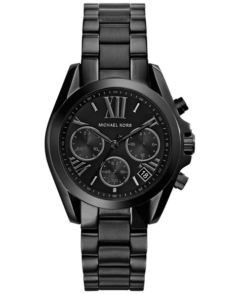 michael kors ladies bradshaw chronograph watch black|Michael Kors bradshaw smartwatch.